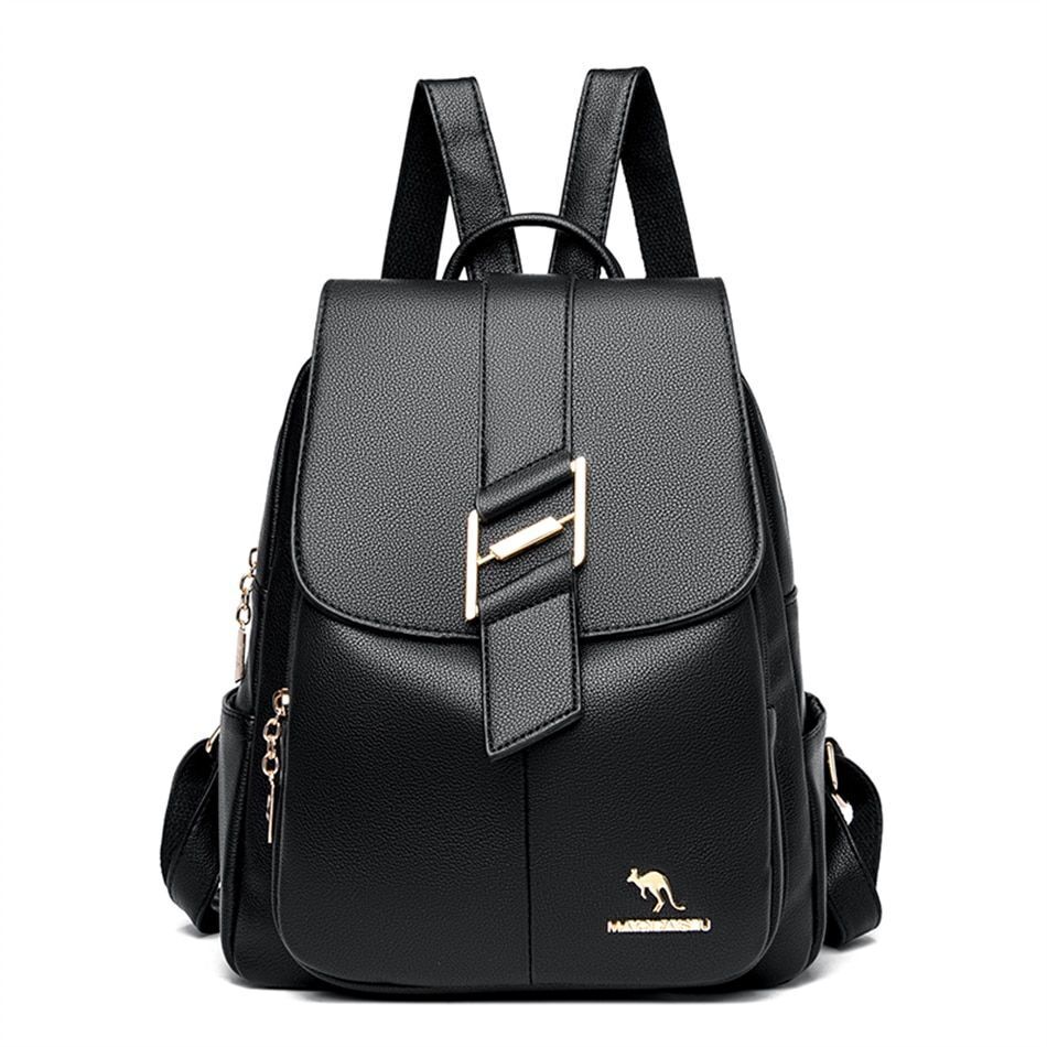 Leather Backpack Purse Luxury Bags Multifunction Travel Rucksack School Book Bag