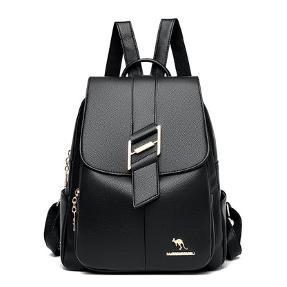 Leather Backpack Purse Luxury Bags Multifunction Travel Rucksack School Book Bag
