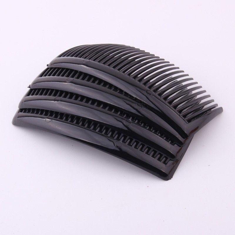 Women Hair Accessories 4Pcs Plastic Large Comb Black Transparent Brown Headpiece