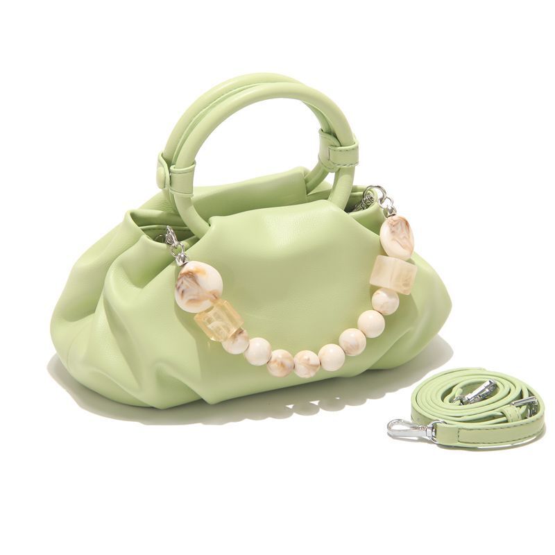 Ring Handbags Pearl And Marble Decoration Shoulder Bag Delicate Crossbody Purse