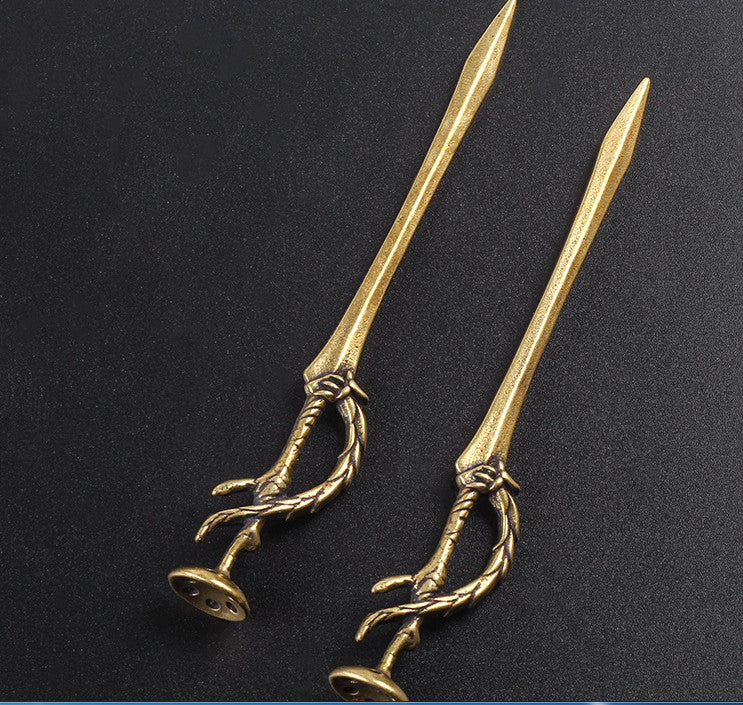 New Creative Pure Brass Tobacco Pipe Tamper Copper Cigar Pipe Cleaning Tool