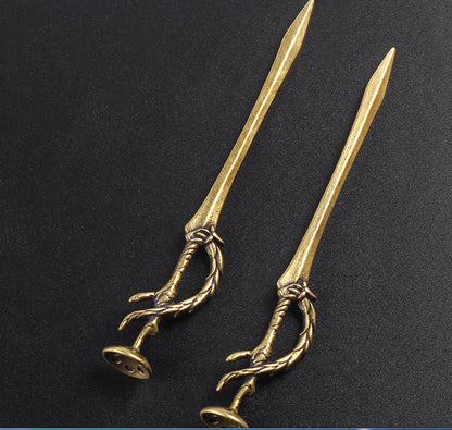 New Creative Pure Brass Tobacco Pipe Tamper Copper Cigar Pipe Cleaning Tool