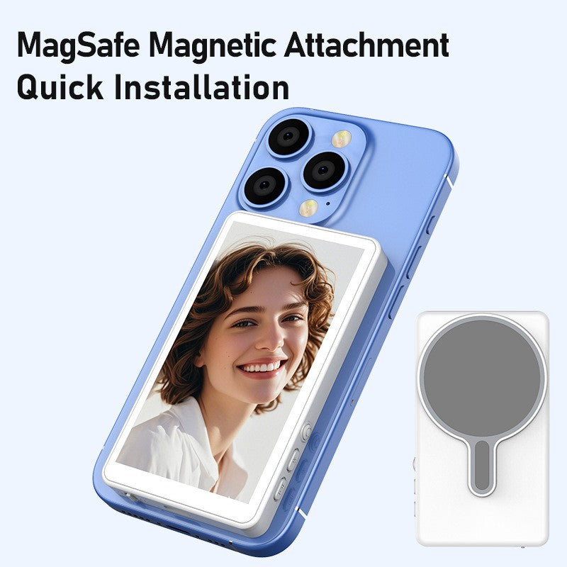 Phone Vlog Bluetooth Selfie Monitor Screen Wireless Magnetic Mount Camera Selfie