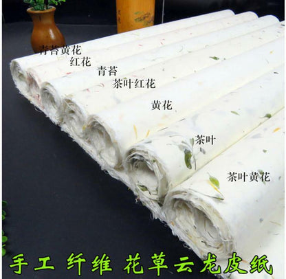 10* Leaf Fiber Xuan Rice Paper Calligraphy Painting Handmade Yunlong Paper