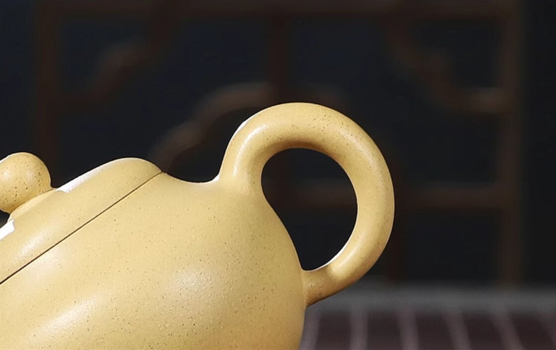 220cc chinese Yixing Handmade Zisha Green Clay Teapot Lotus GongFu Hu Tea Pot