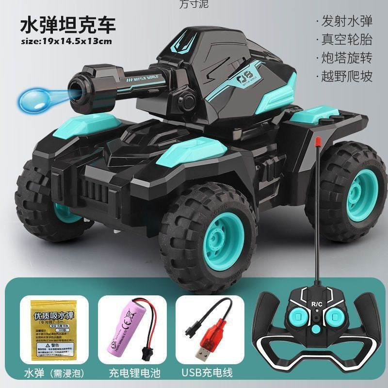 Children's remote-controlled electric tank four-wheel drive off-road toy car 2