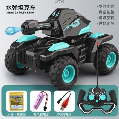 Children's remote-controlled electric tank four-wheel drive off-road toy car 2