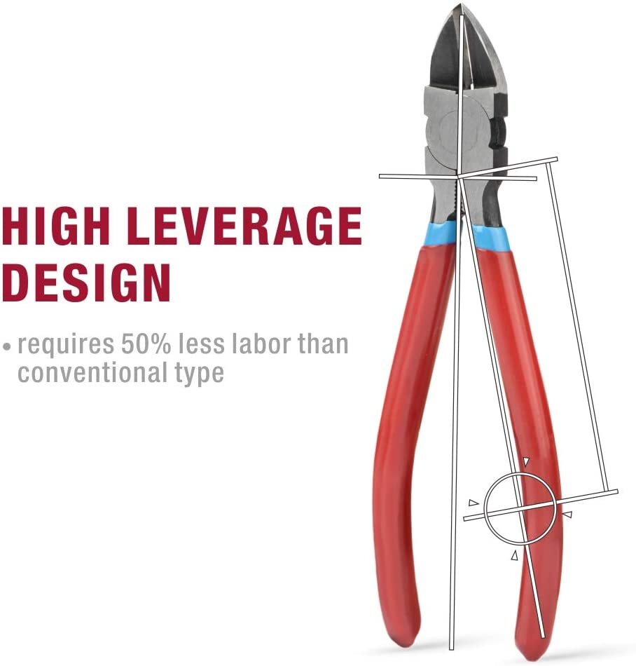 PL2200 Diagonal Flush Cutter 6-Inch Side Cutter Needle-Nose for Reeled Terminals
