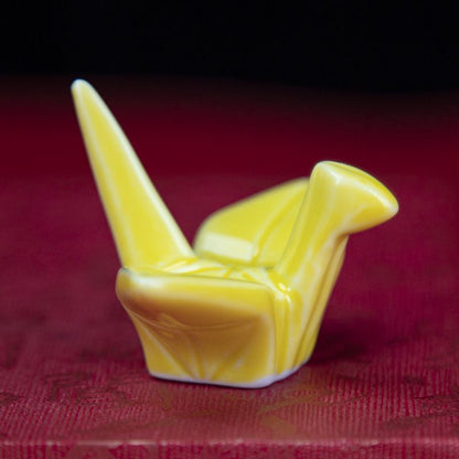 Pen Rest Ceramics Paper Cranes Chinese Calligraphy Writing Brush Holders 6x3.5cm