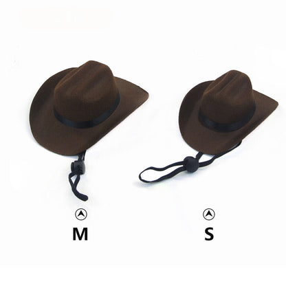 Dog Cat Western Cowboy Hat Pet Hat Pet Accessories Photo Prop Universal Retro