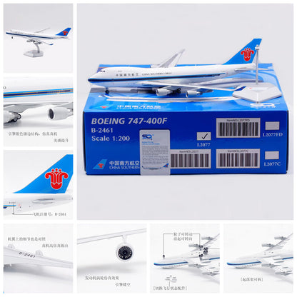 1:200 SQ Wings China Southern Boeing 747-400F Passenger Airplane Diecast Model