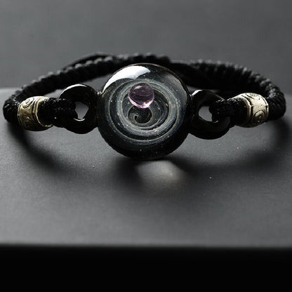 Men Women Beaded Bracelets Nebula Cosmic Handmade Galaxy Couple Jewelry Presents