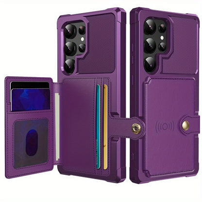 For Samsung Galaxy S24 S23 S22 S21 Ultra 5G Flip Wallet Cover with Card Holder