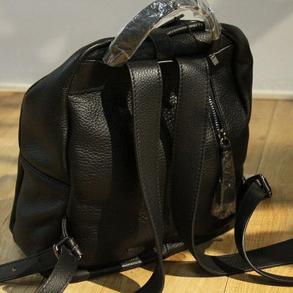 Backpack Women Genuine Leather Travel Shoulder Bags Gray Brown Black School Book