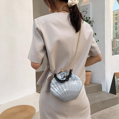 Chain Shell Bag Portable Small Bag Printed Shoulder Messenger Bag 20*6*17 CM 1PC
