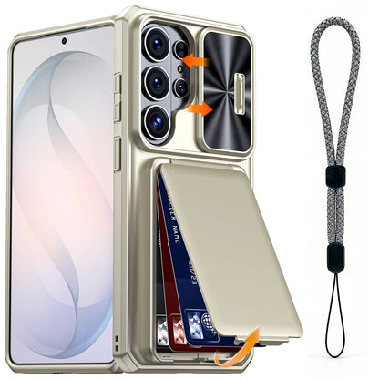 For Samsung Galaxy S25 Ultra 2025 6.9" Case Wallet+Wrist Strap with Card Holder