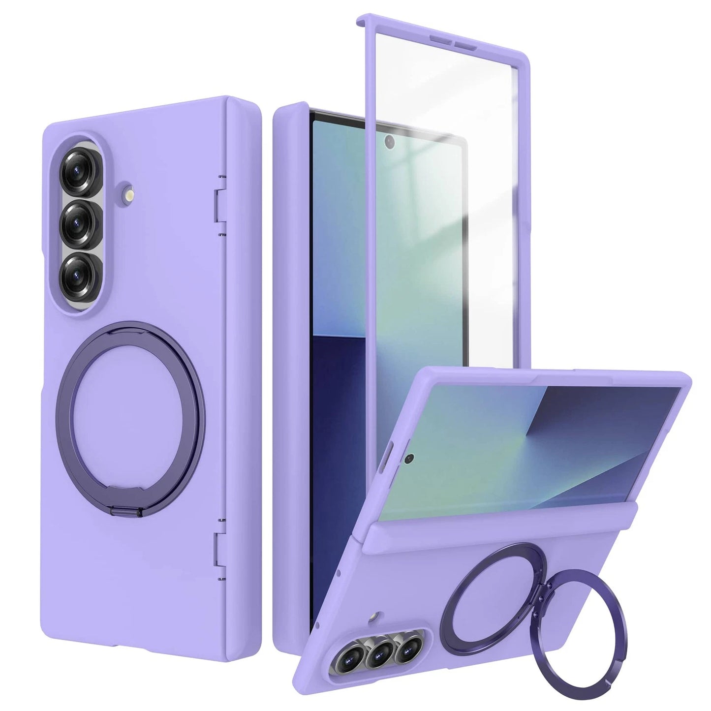 For Samsung Galaxy Z Fold 7 Magnetic Case 360 Kickstand & Ring Holder Shockproof