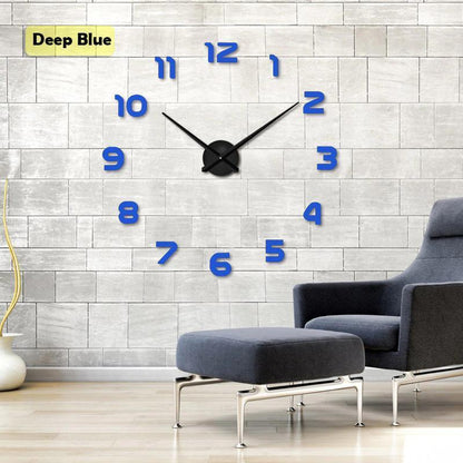 Large 3d Wall Clock Diy Home Creative Decoration Big Numbers Multi Color 37/47in