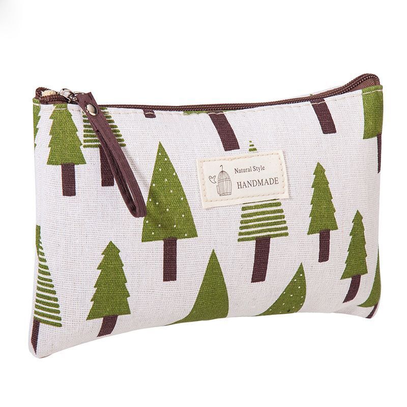 Canvas Makeup Bags Multicolor Pattern Cosmetic Travel Organizer Pouch 21*13*1 CM