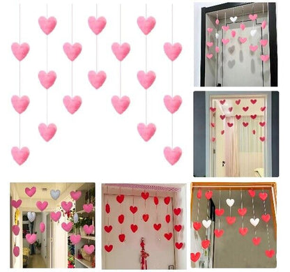 Heart Shaped Curtains Plastic Door Hanging Decoration String Pendants 60x65-95cm