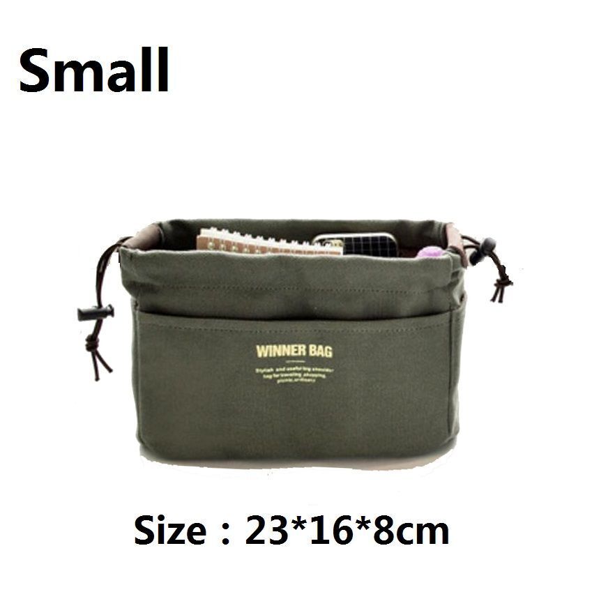 Canvas Organizer Inner Bag Makeup Handbag Lightweight Traveling Storage Purse
