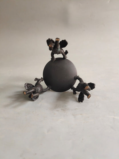 China's ancient pure copper three cat wax platform
