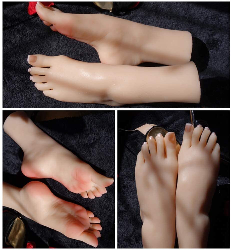 Silicone Feet Lifesize Female Deep Arch Mannequin Foot for Display Sandal Shoe