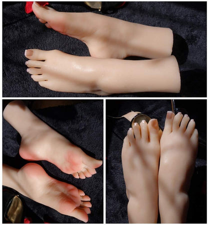 Silicone Feet Lifesize Female Deep Arch Mannequin Foot for Display Sandal Shoe