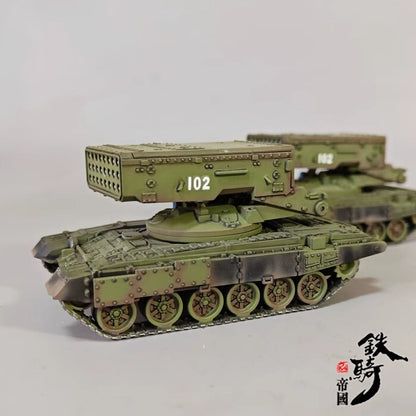 1/72 Scale TOS_1 Self-propelled Rocket Launcher Spitfire Tank Model Ornament