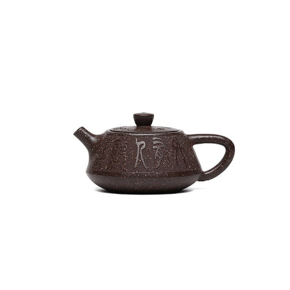 3.4oz Tea Pot With Certificate Paper True Yixing Zisha Purple Clay Pot 7 Infuser