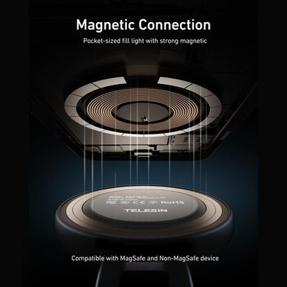 TELESIN C03 Magnetic Selfie Light, Phone Light Compatible with iPhone Magsafe