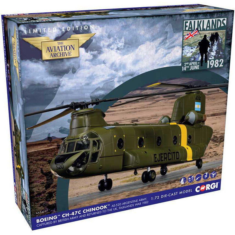1/72 Nugan helicopter model CH-47C AE-520 Falklands War 1982 alloy