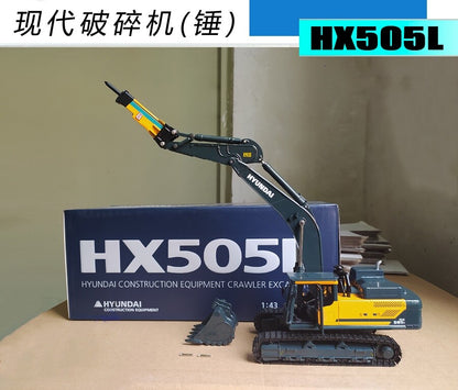 1:43 28CM HX505L Crawler Excavator Contruction Equipment Machine Diecast Model C