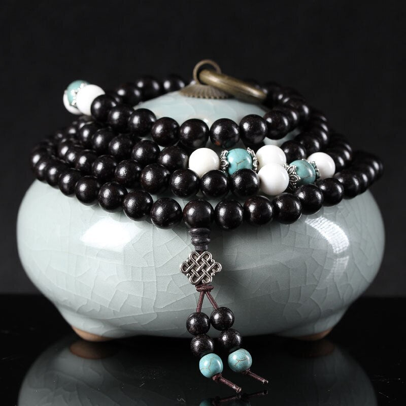 Natural Authentic African Ebony Purple Sandalwood Bracelets Men Women Beads