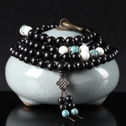 Natural Authentic African Ebony Purple Sandalwood Bracelets Men Women Beads