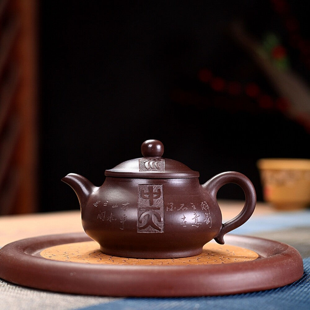 Real Yixing Zisha Purple Clay Tea Pot Handmade Pottery Teapot Master Pot