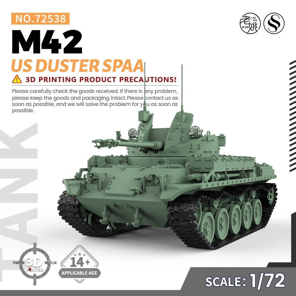 SSMODEL SS72538 1/72 25mm Military Model Kit US M42 Duster SPAA WoT WAR