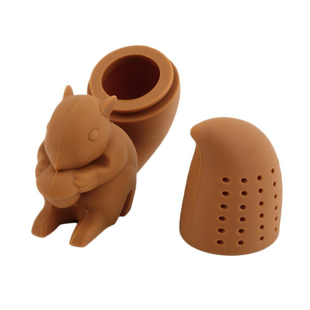 Cute Squirrel Tea Strainer Silicone Tea Infuser Filter Diffuser Tea Accessories