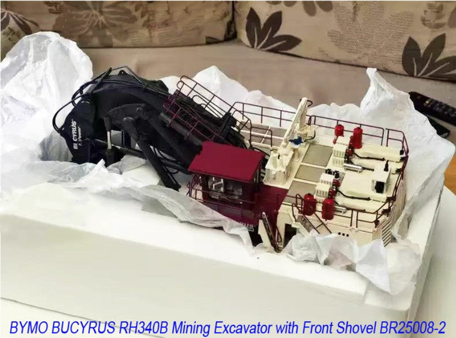 1:50 BYMO BUCYRUS RH340B Mining Excavator Front Shovel Equipment Diecast Model