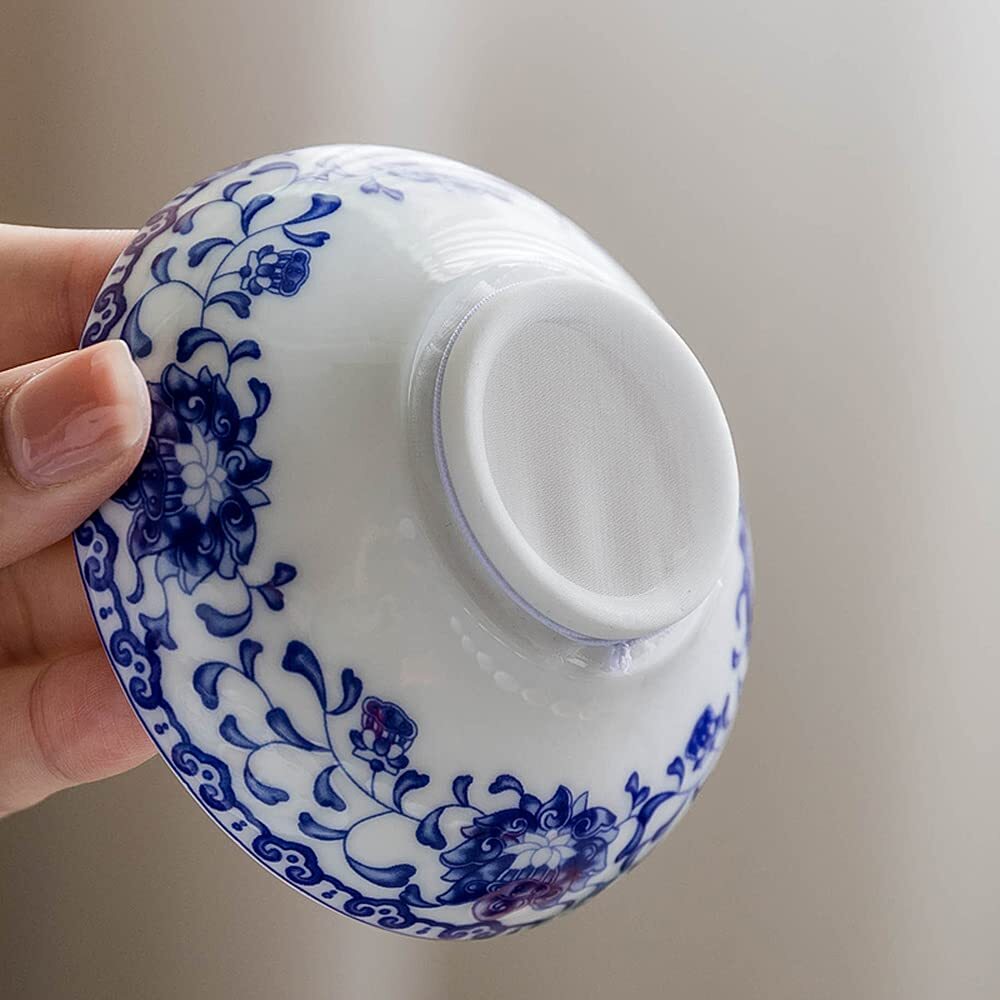 Tea Filter Jingdezhen Blue Porcelain Strainer Creative Kung Fu Tea Set