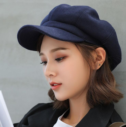 Caps New Arrive Women Newsboy Cap Baker Peaked Beret Driving Hat Sunscreen Hats