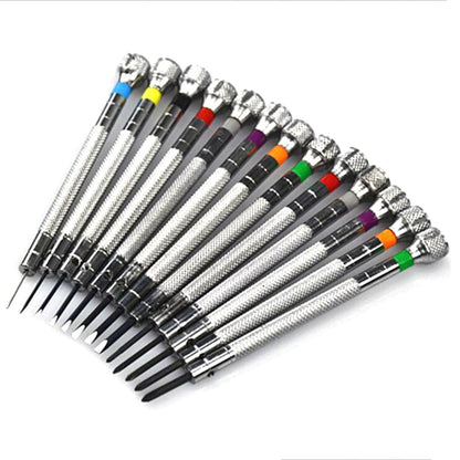13Pack 0.6-2.0mm 90mm Assorted Screwdrivers Repair Tools For Watchmakers Watch