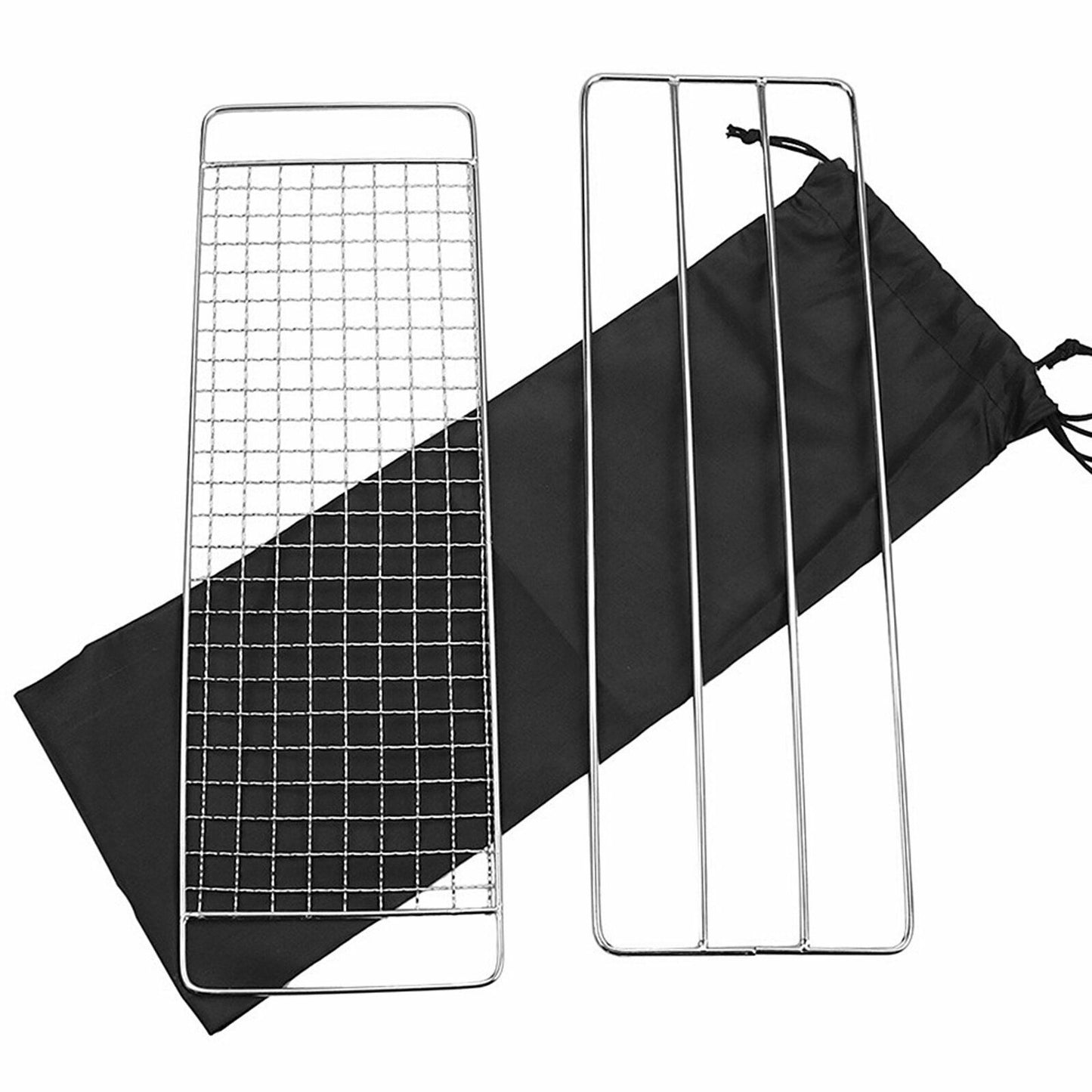 Stainless steel Barbecue Grill Pot Rack Net Mesh Rack Outdoor Camping Cookware