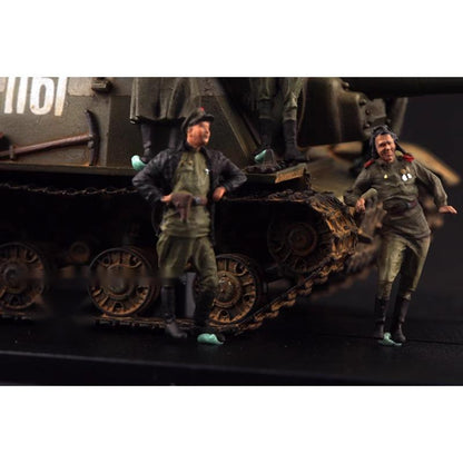 1/72 Soviet Red Army Tank Crew 6pcs Soldier Berlin 1945 Finished Model No Tank