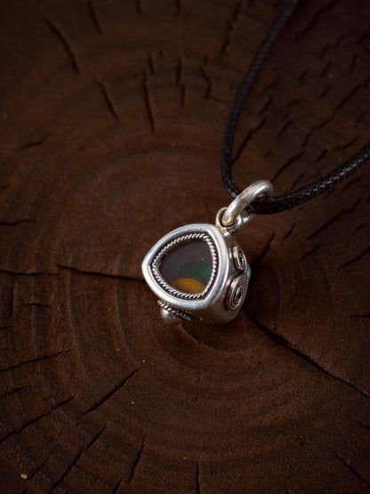 Ethnic Vintage Tibetan Small Gau Box Handmade Accessory Pendant