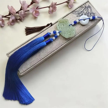 Hanfu Green Jade Tassel Pendant Pressure Skirt Pendant Accessories Antique Hanfu