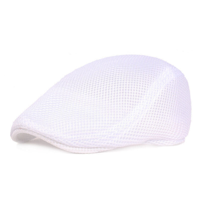 Hat Mesh Flat Cap Caps Beret Adjustable Men Women Casual Summer Fashion ⊹ ⊰