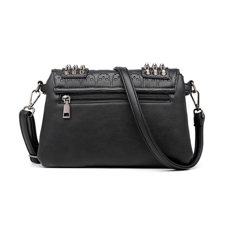 Shoulder Bag Skull Print Crossbody Polyester Tote Purse Big Handbag Flap Clutch