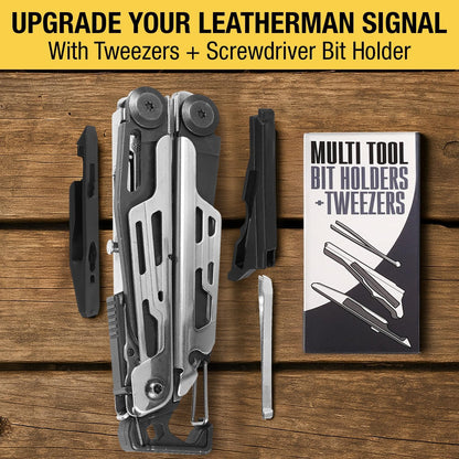 Screwdriver Bit + Tweezer Holder Set Compatible with Leatherman Signal - EDC Upg