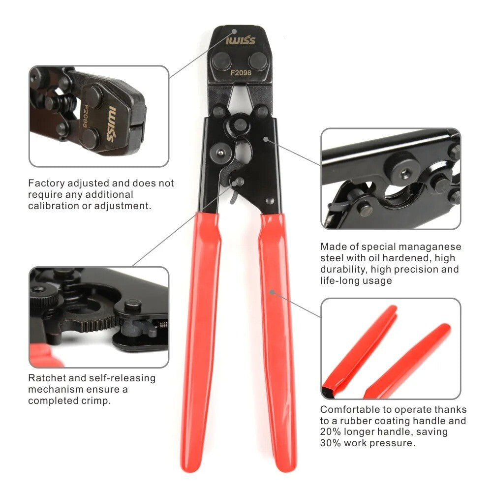 IWISS PEX Cinch Clamp Tool for Fastening Stainless Clamp from 3/8-Inch to 1-Inch